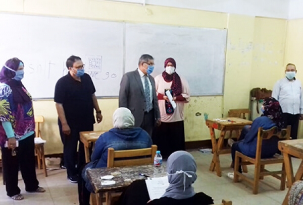 Almaghrabi inspects the Exams at the Faculty of Specific Education and the Health Technical Institute